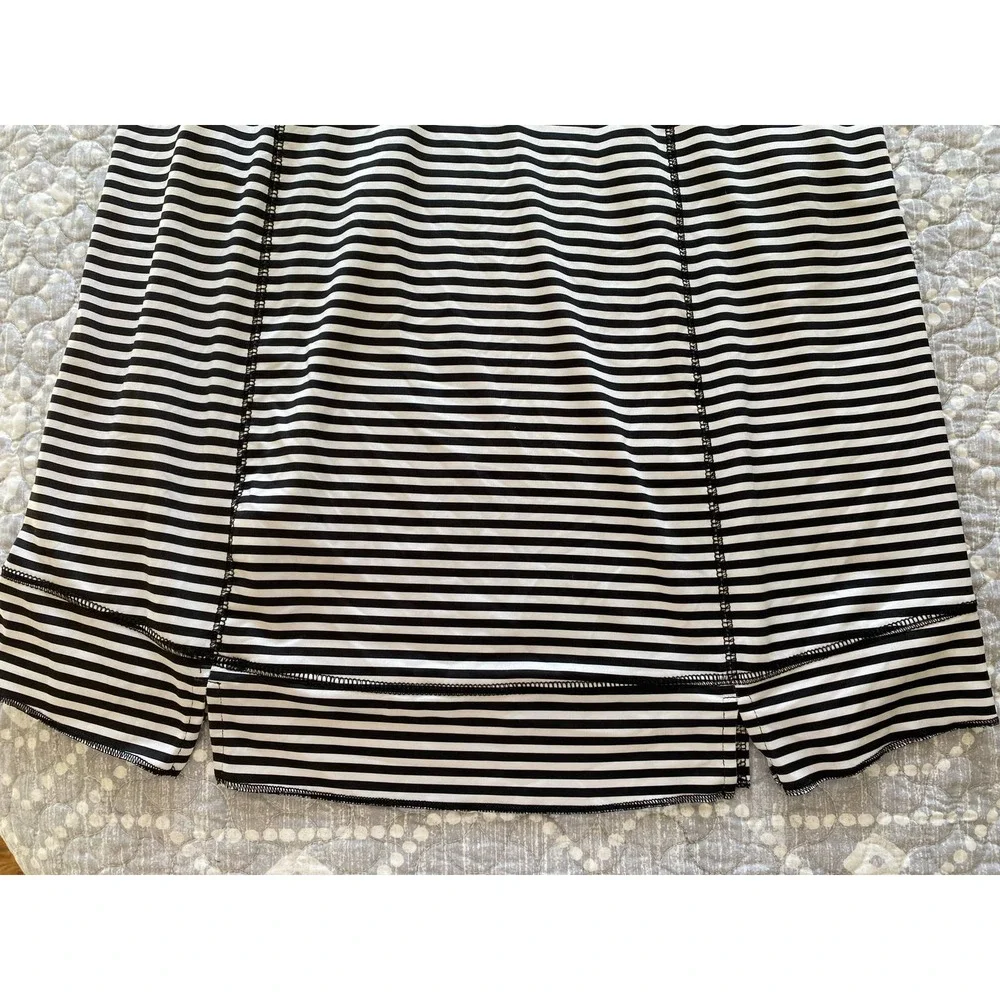 Jofit Dress Black White Striped Golf Athleisure Collar V Neck Pockets Small - Picture 9 of 12